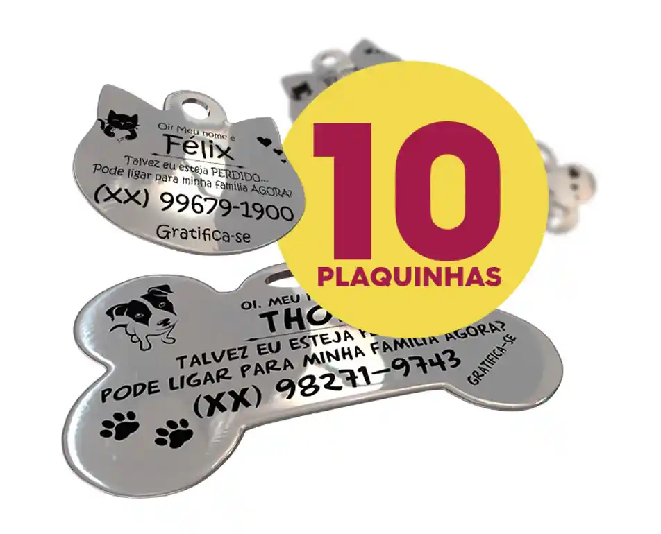 ❤ Combo 10 PlaquinhaFlex